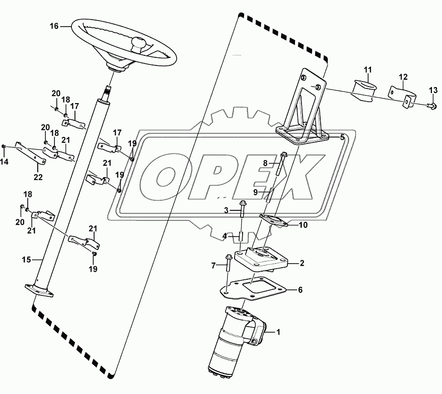 Steering gear assembly 1