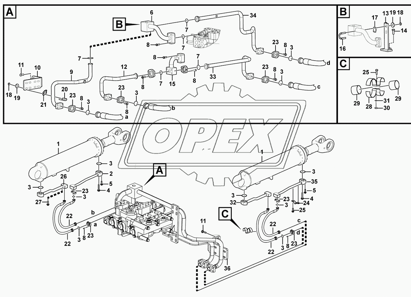 Lifting cylinder assembly