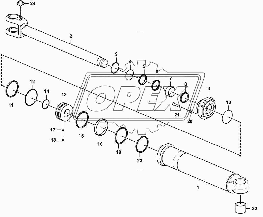 (3713CH) Lift arm cylinder