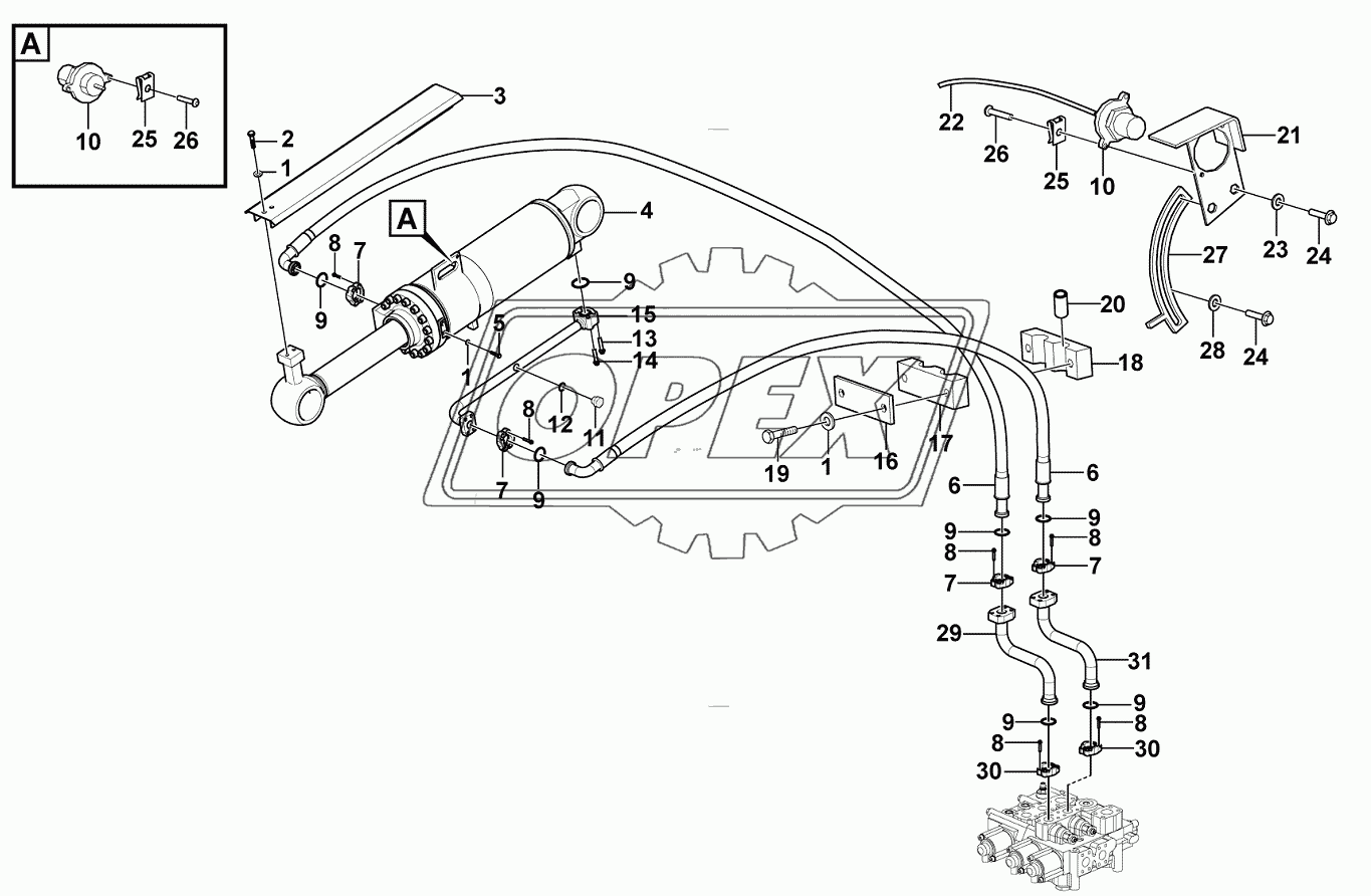 Dump cylinder assembly