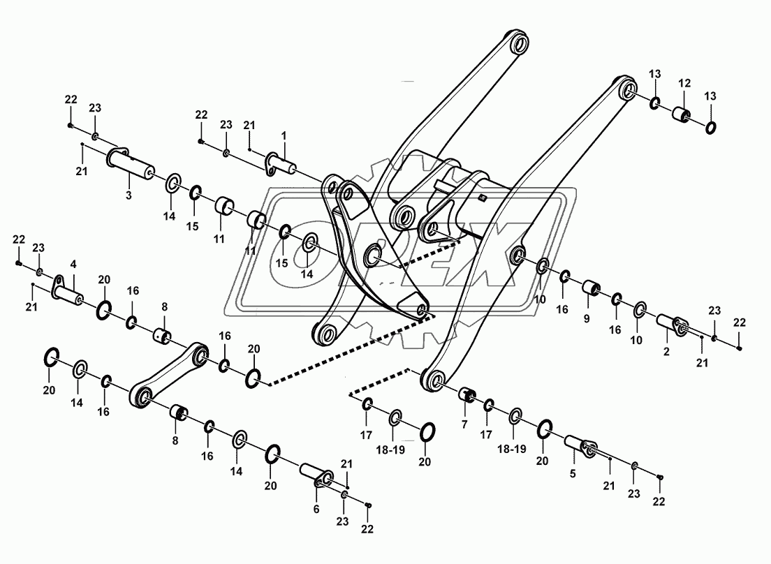 Lifting frame work parts