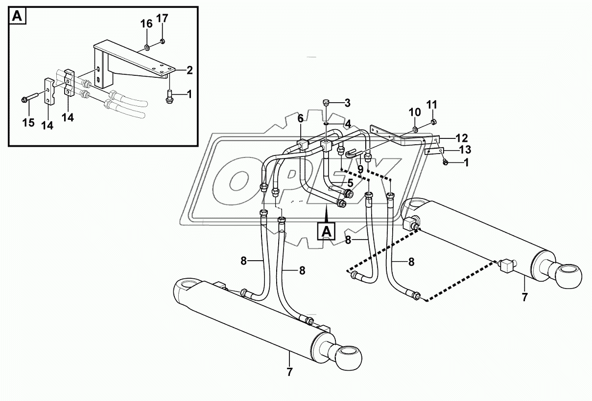 Steering cylinder assembly