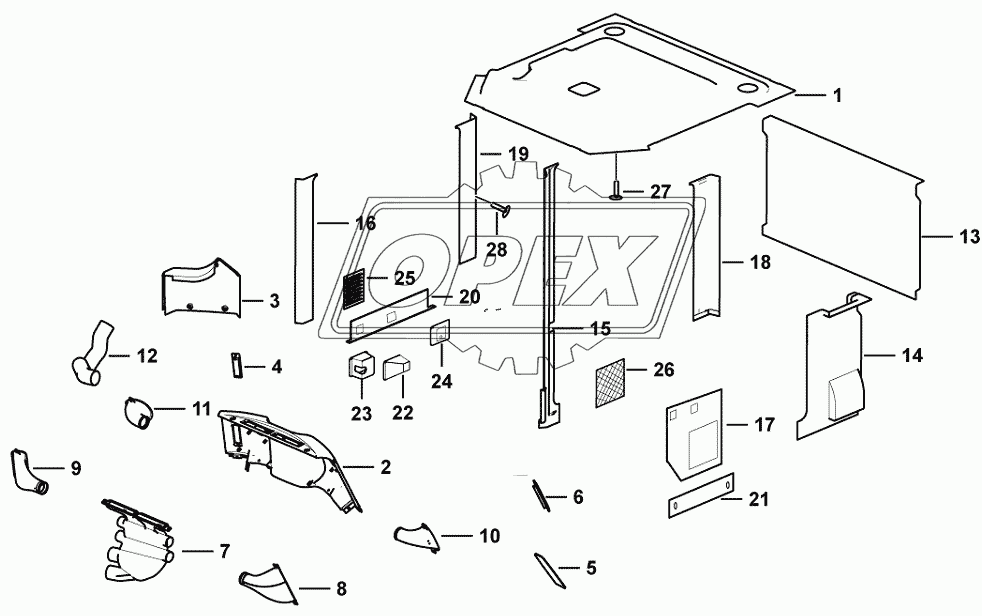 Cab trim assembly