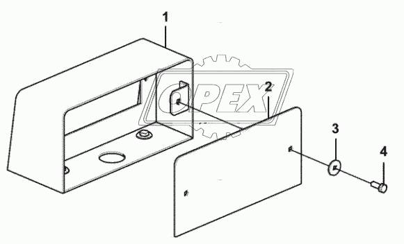 Rear steering lamp hood