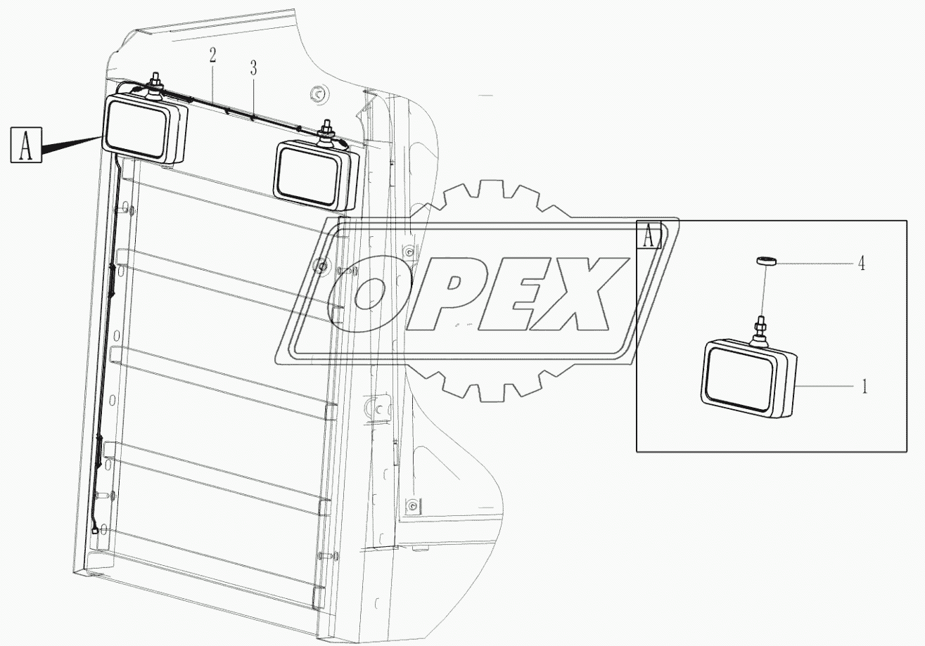 Electric assembly-engine hood