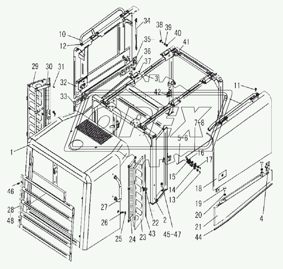 HOOD OF DIESEL ENGINE ASSEMBLY