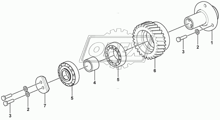 Reverse idle gear assembly