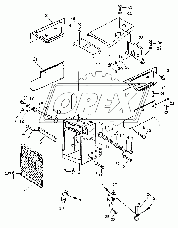 Капот двигателя в сборе (SD16L)