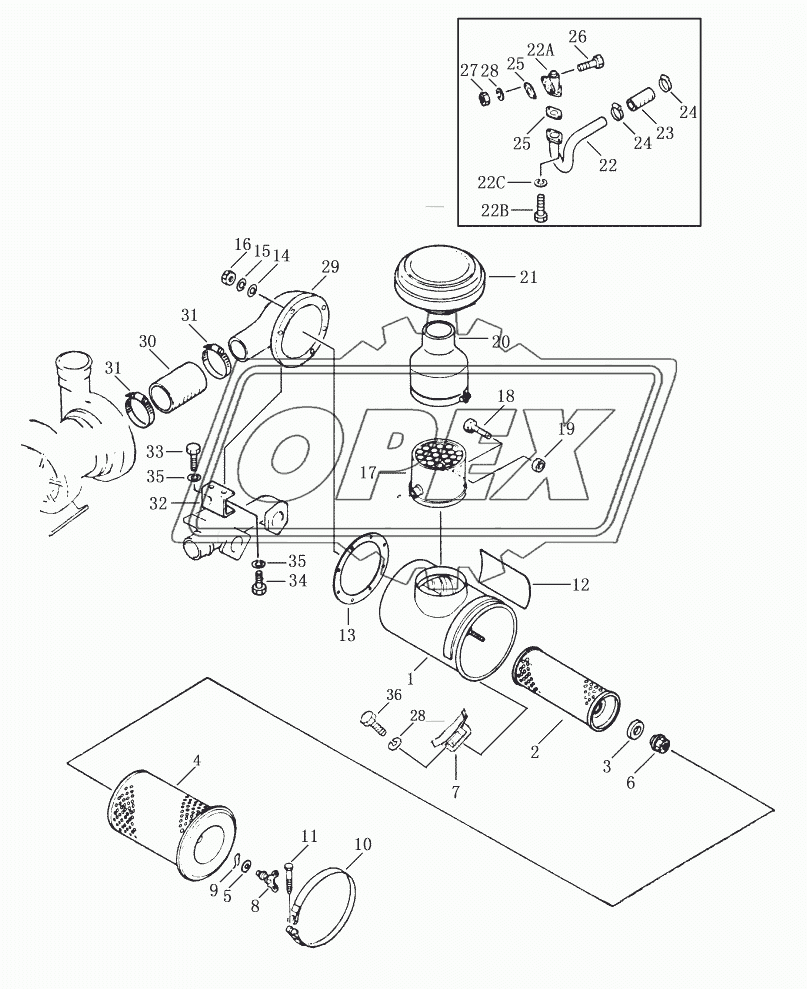 AIR CLEANER AND CAP