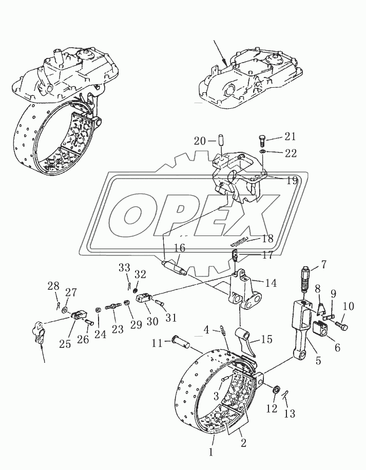 BRAKE BAND AND LINKAGE