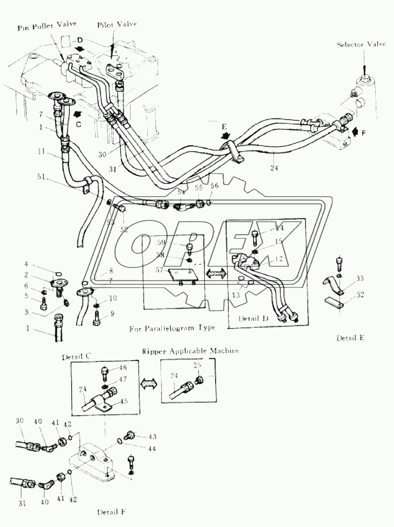 SERVO VALVE PIPING(FOR BLADE LIFT)