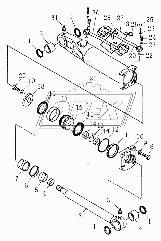 TILT CYLINDER (RIGHT)