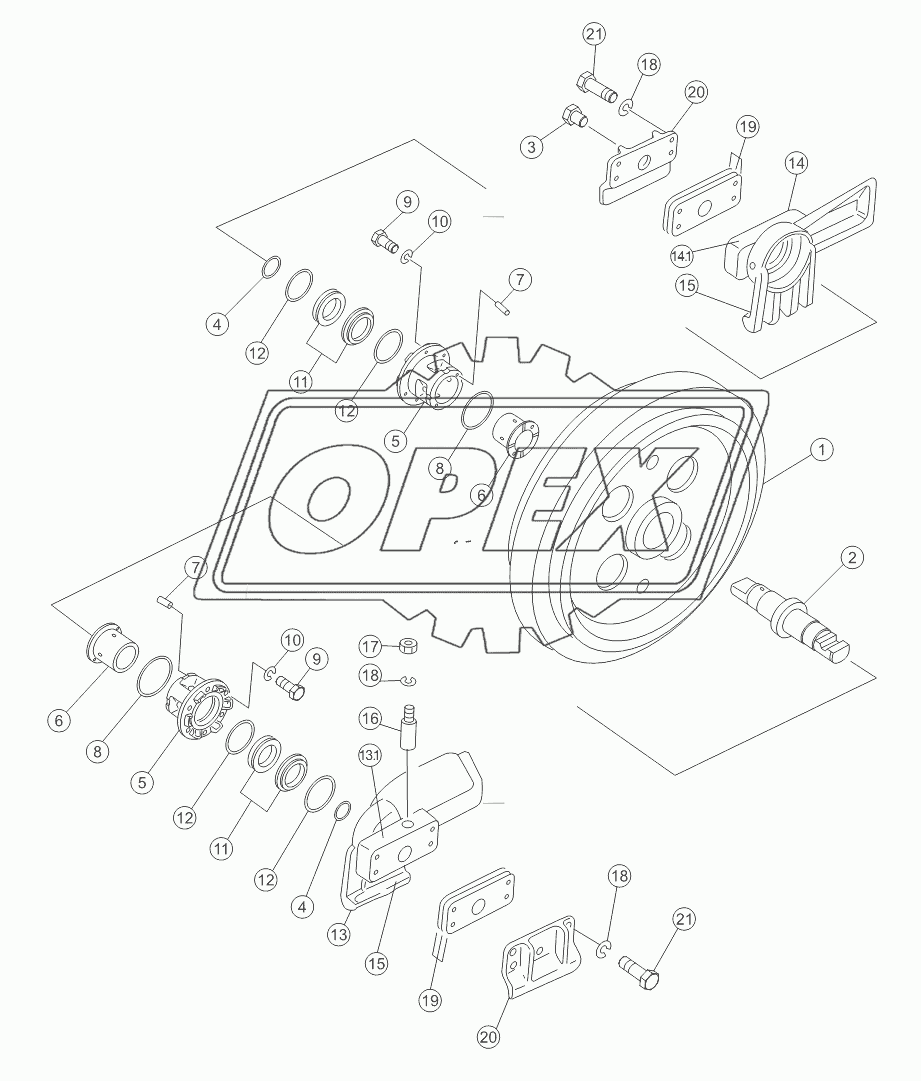 FRONT IDLER 16Y-40-031 V1.0