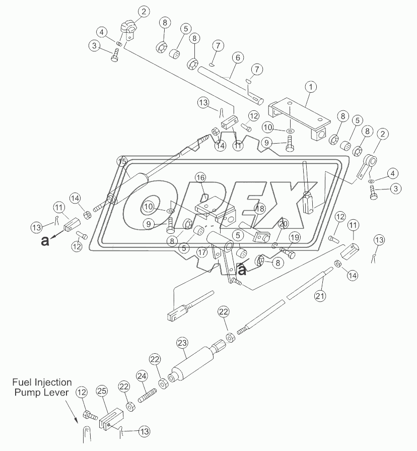 FUEL CONTROL LINKAGE (FOR ENGINE NT855)