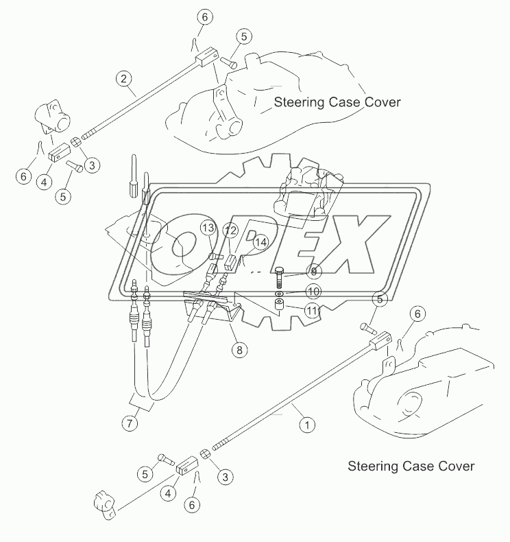 STEERING AND BRAKE LINKAGE (2/2)