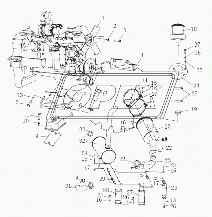 ENGINE MOUNTING AND ATTACHMENT