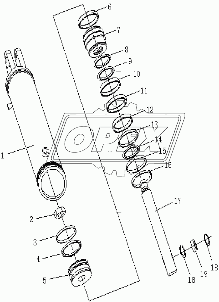 TURNING OIL CYLINDER (L.H.)