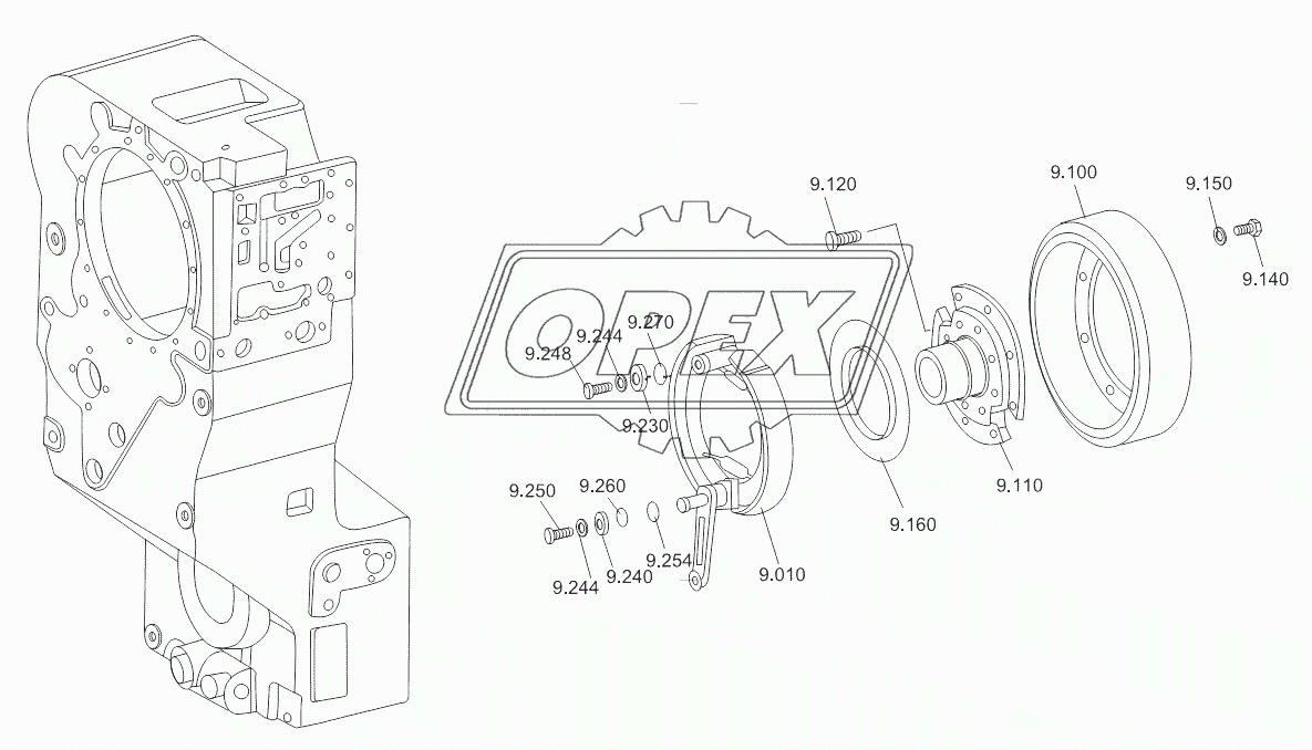 GEARBOX PARK BRAKE PART 4WG180