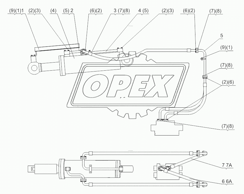 TIPPING CYLINDER PIPING