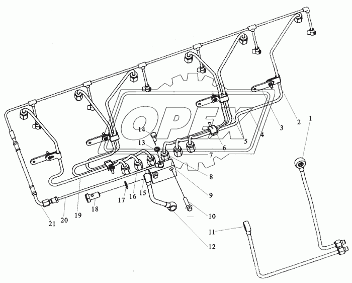 M3400-1104000 SUPPLY SYSTEM PiPE ASSY