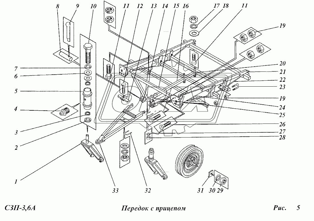 Передок с прицепом