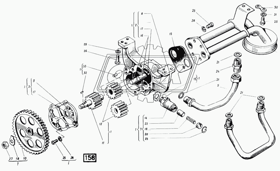 Насос масляный СМД-31, -31А, -31.01, 31Б.04