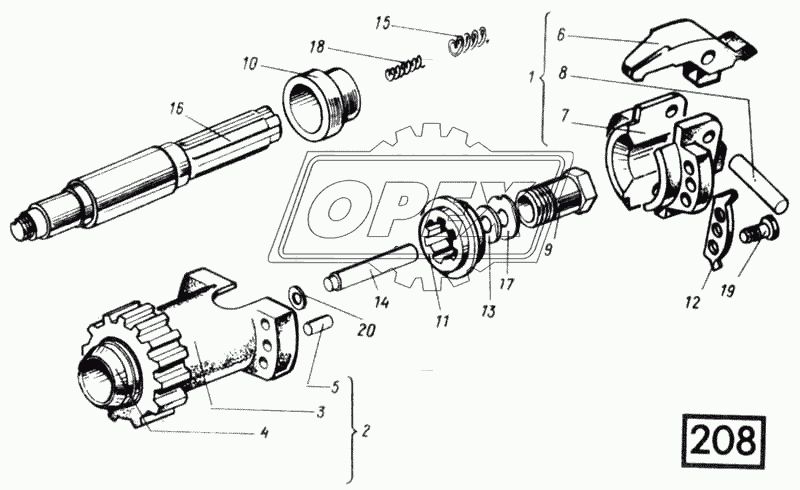 Механизм включения СМД-60, -62, -64, -66, -72