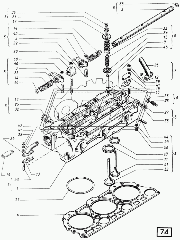 Головка цилиндров СМД-60, -62, -64, -66, -72