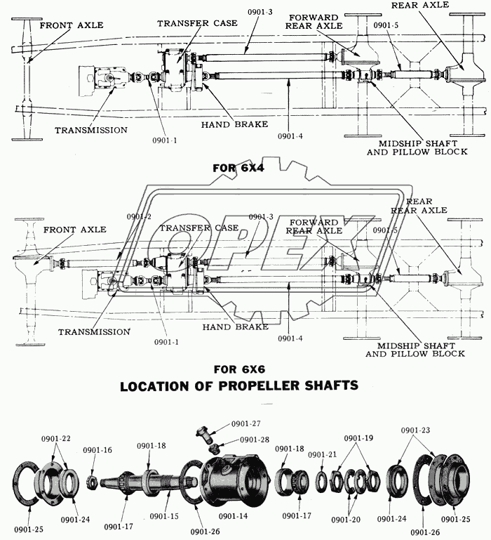 Передача карданная в сборе/Propeller Shaft Assembly, Tubes (Shaft and Yoke) and Flanges