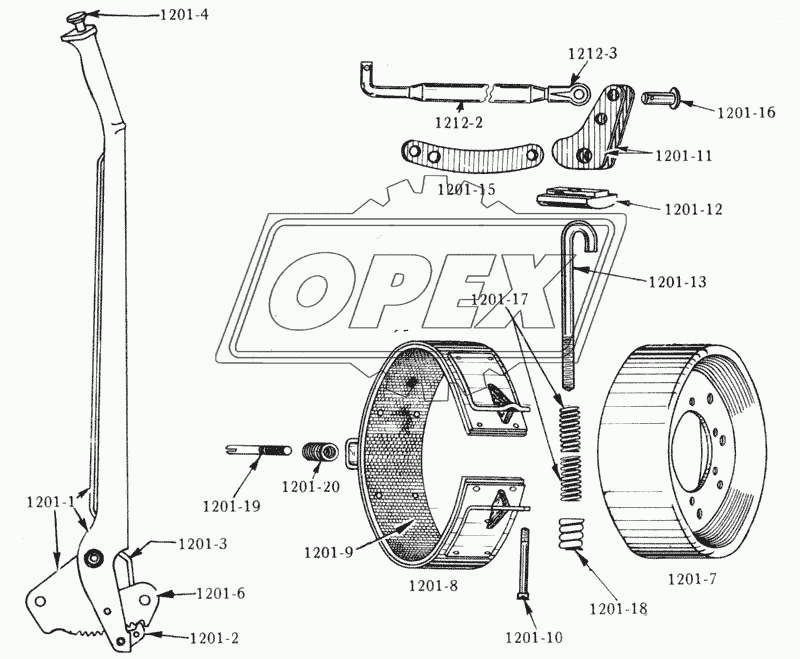Тормоз стояночный/Hand Brake and Parts