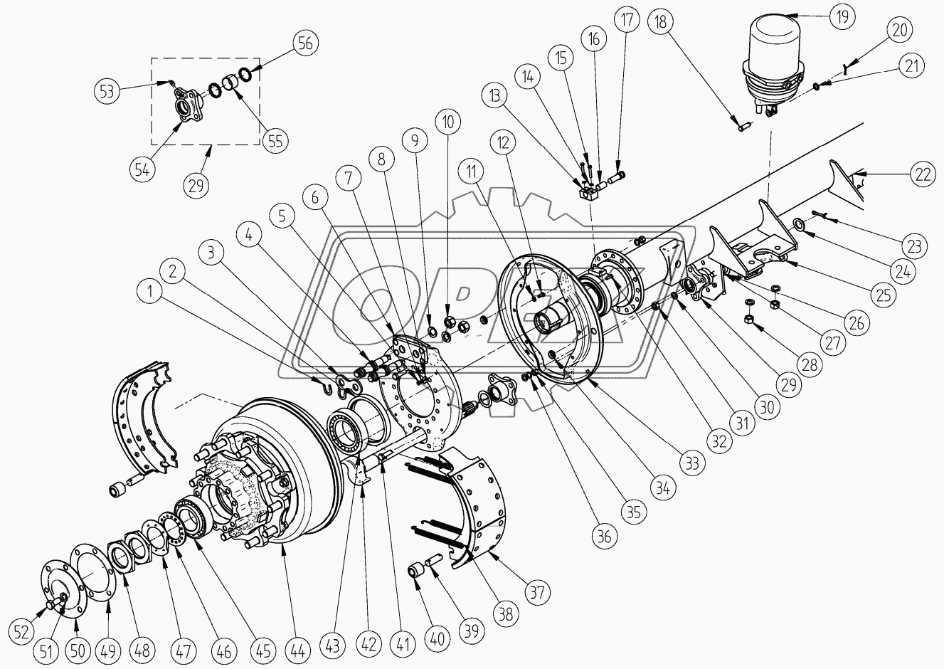 Ось 8543-01, 85431-01 (длинный кулак)