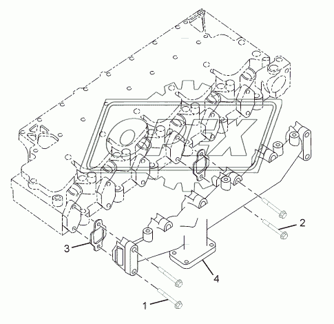 EXHAUST MANIFOLD AND MOUNTING TURBOCHARGER