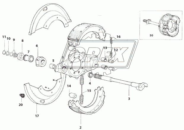 REAR WHEEL BRAKE (S-CAM)