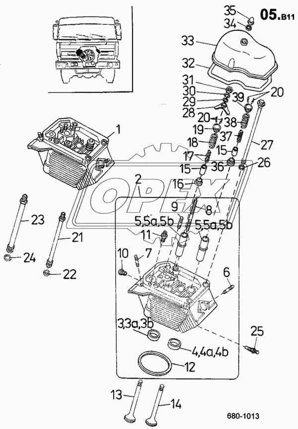 Головка цилиндра, клапаны (680)