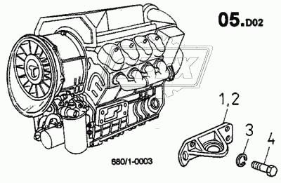 Монтаж подвески двигателя (680/1)
