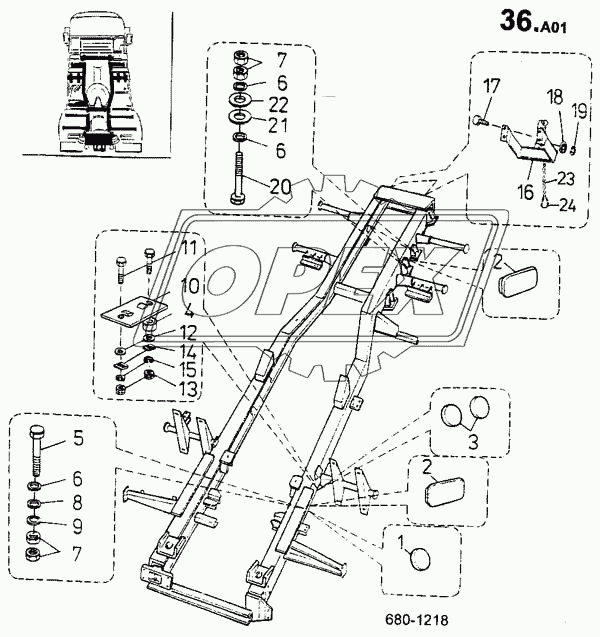 Монтаж рамы на шасси (680) 1