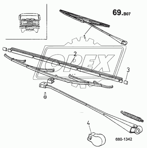 Щетка стеклоочистителя (детали) (680) 1