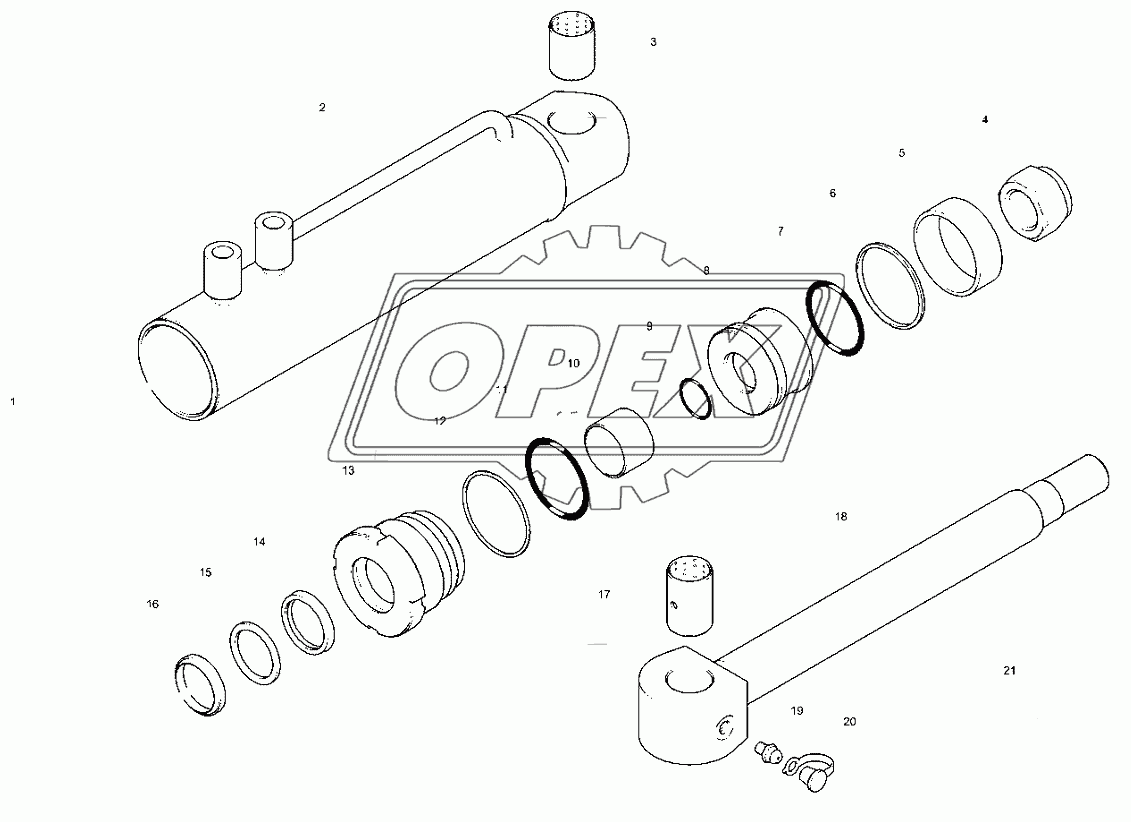 Ковш погрузчика - 7 в 1 Цилиндр 1