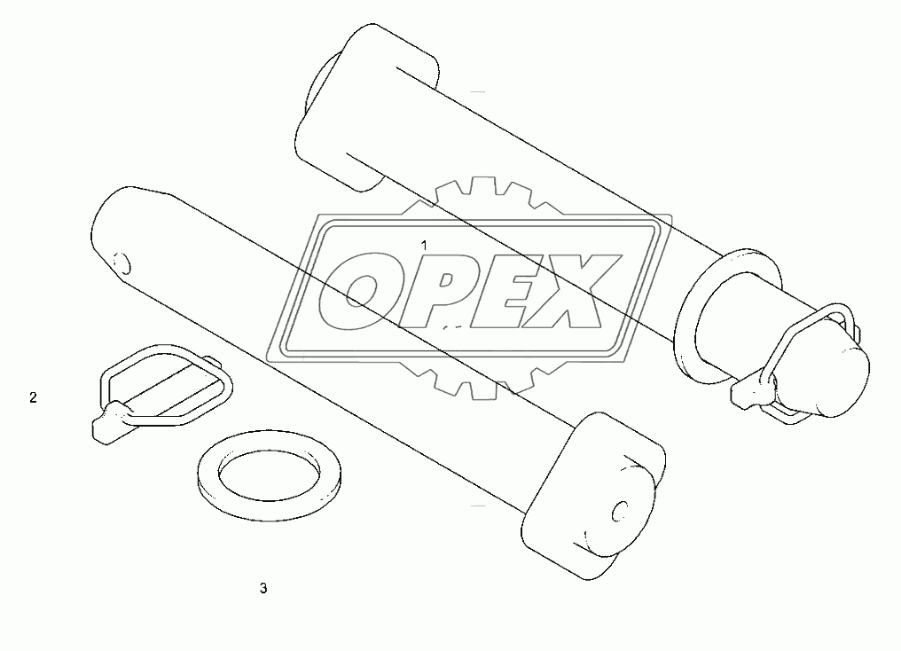 Комплект одиночных штифтов ковша погрузчика