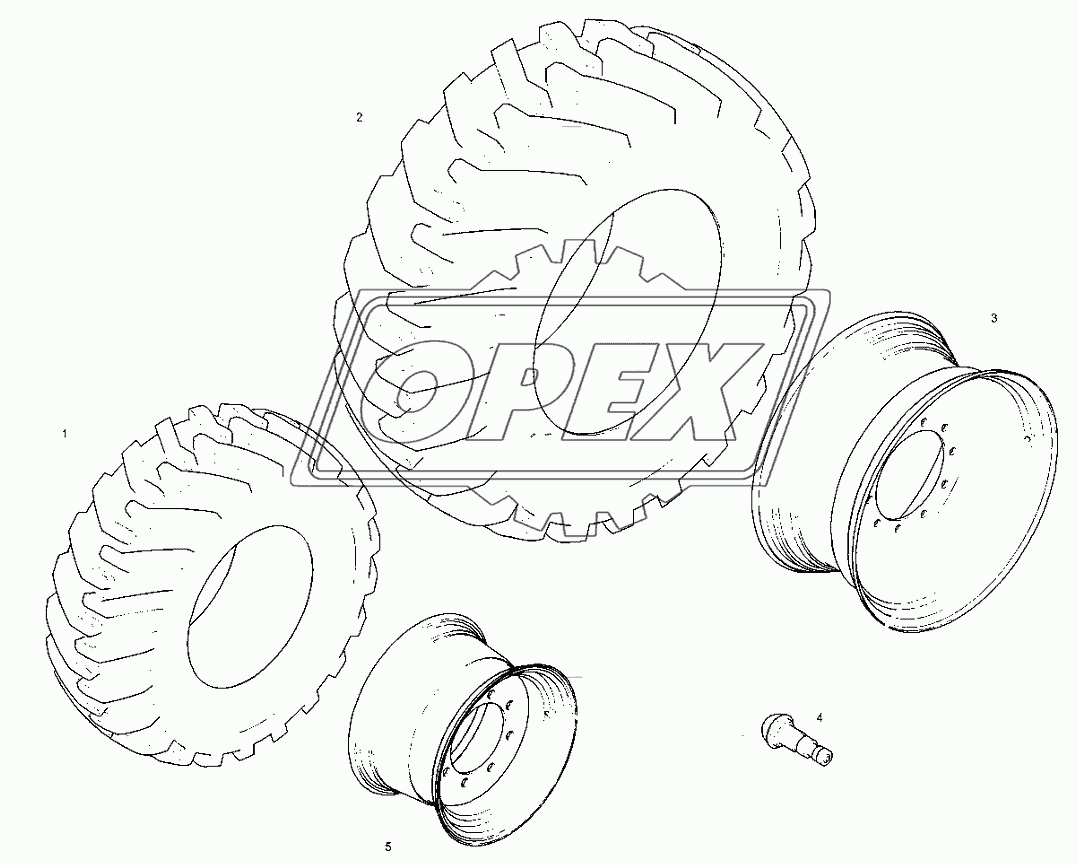 Колеса и шины - Mitas - 20f 30r - Белый цвет