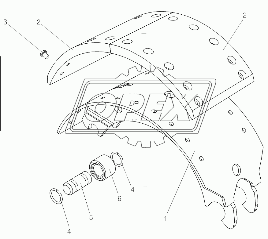 Колодка с накладками 2200080061