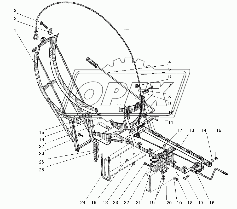 Вертикальный держатель запасного колеса