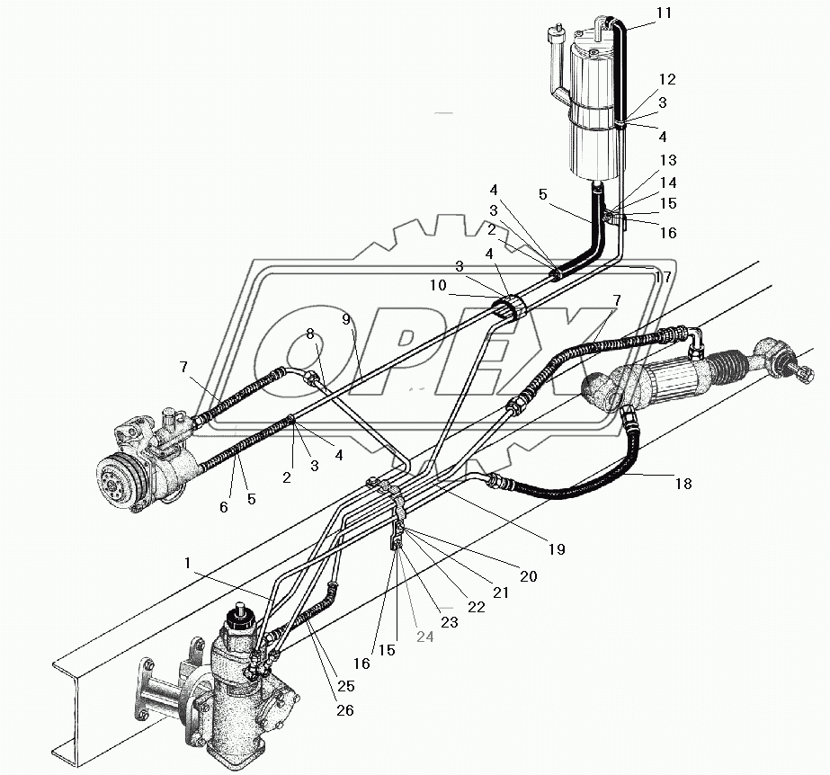 Гидравлическая система рулевого управления