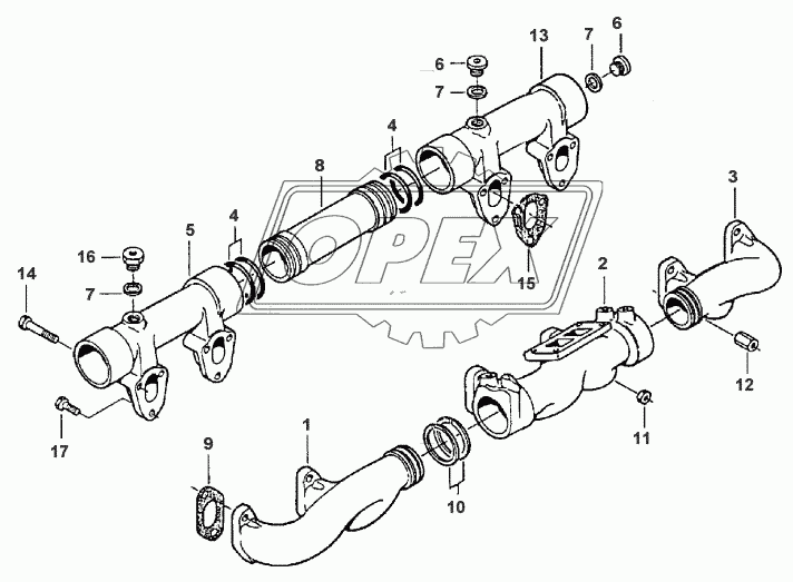 TURBOCHARGER-INLET AND EXHAUST MANIFOLD