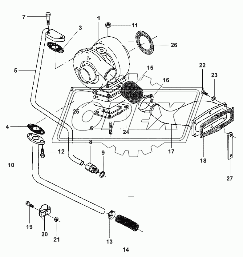 TURBOCHARGER - ONLY FOR MF7252