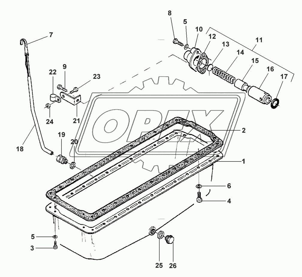 LUBRICATING OIL SUMP- MF7274 UP TO J 17362 - MF7272 UP TO J17362