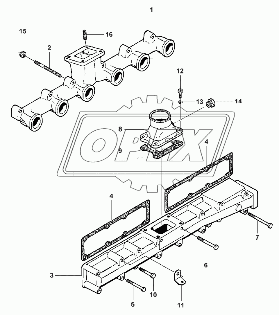 TURBOCHARGER-INLET AND EXHAUST MANIFOLD