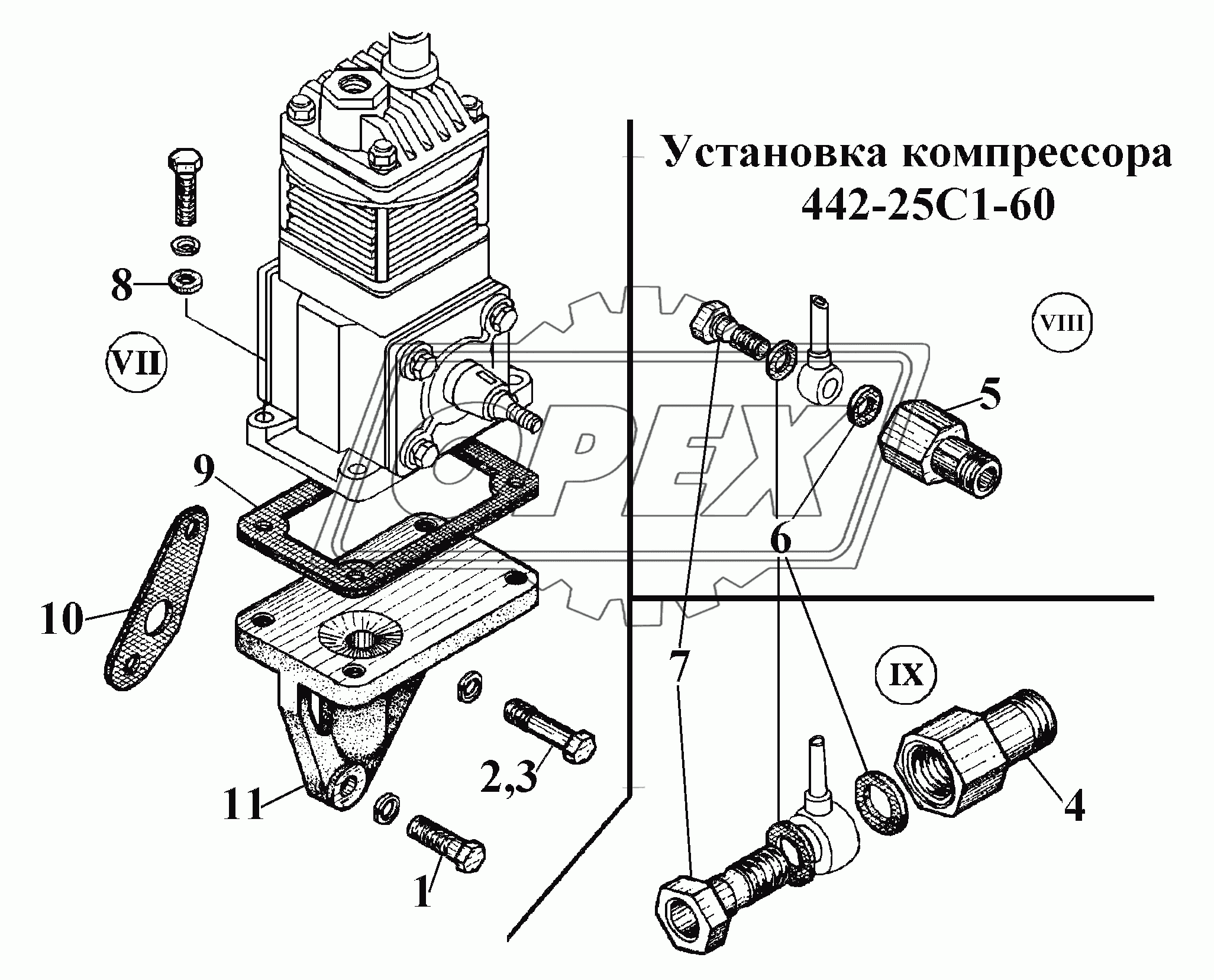 Установка компрессора  442-25С1-60 (2)