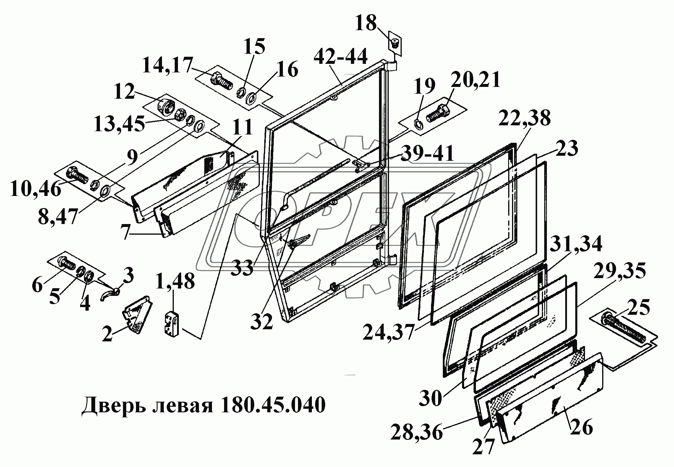 Дверь левая 180.45.040