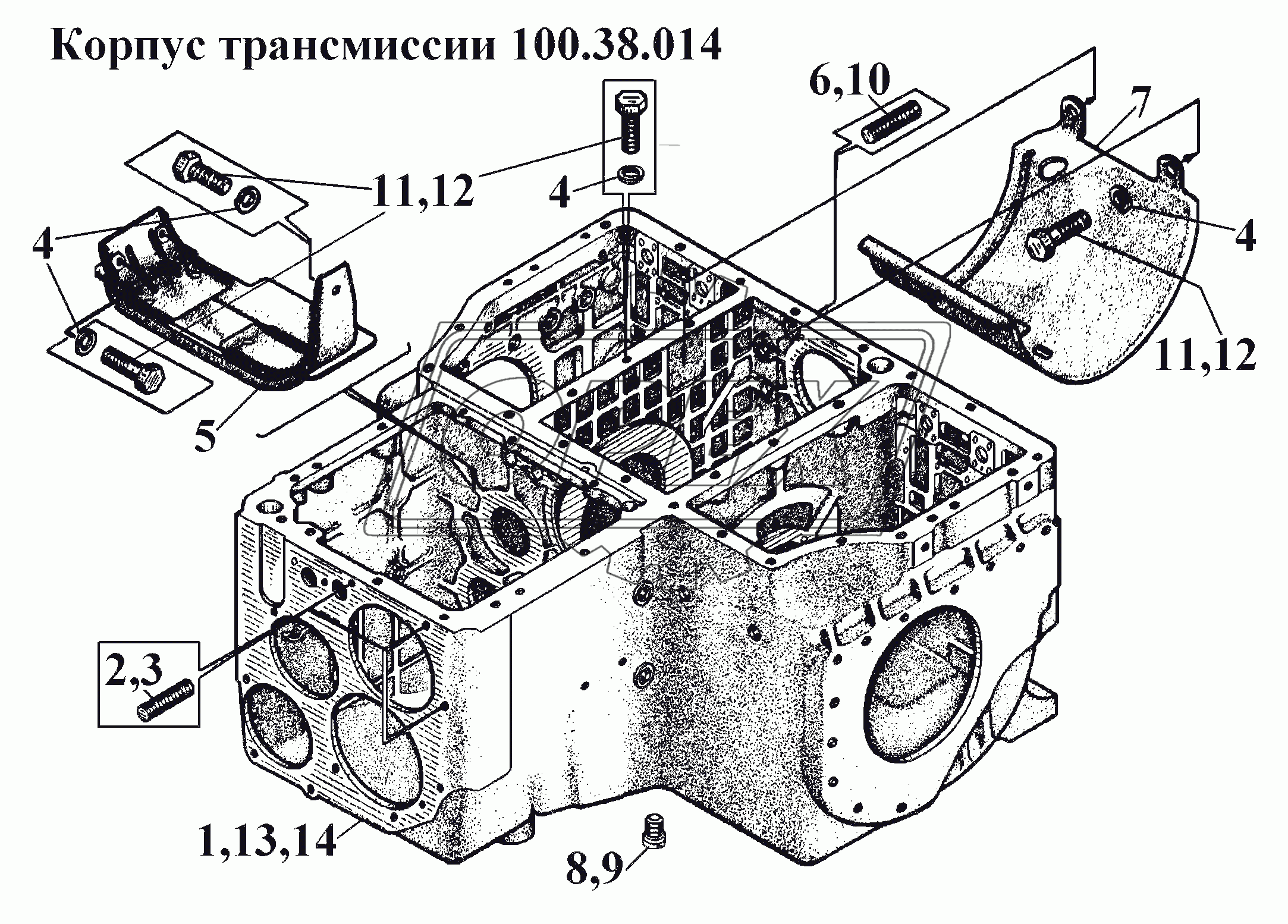 Корпус трансмиссии 100.38.014